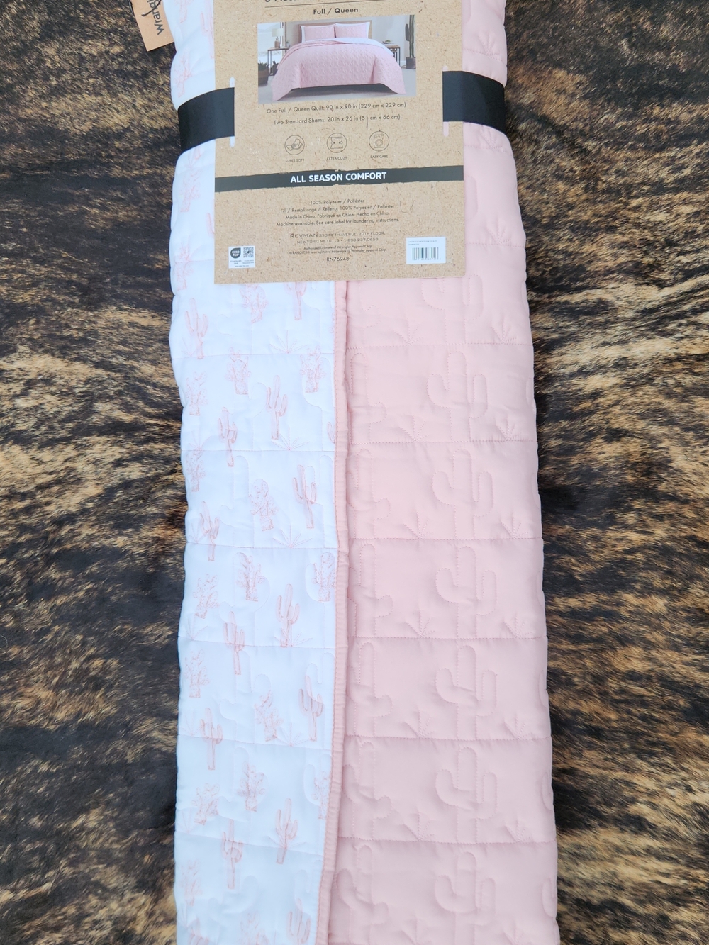 Wrangler Pink Cactus Quilt Comforter Set